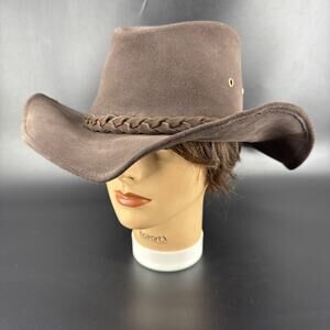 Outback Trading Co Journey’s End Hat #1366 Brown Unisex Size Large Braided Band